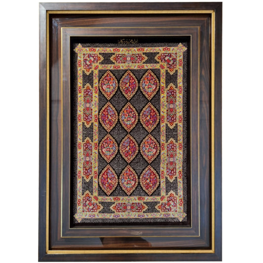 Persian Silk Carpet Panel